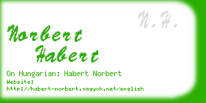 norbert habert business card